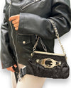 Vintage Guess Bag Black With Gold Hand Bag - Lyons way | Online Handpicked Vintage Clothing Store