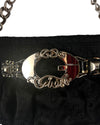 Vintage Guess Bag Black With Gold Hand Bag - Lyons way | Online Handpicked Vintage Clothing Store