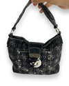 Vintage Guess Bag Dark Denim Monogram - Lyons way | Online Handpicked Vintage Clothing Store