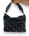 Vintage Guess Bag Dark Denim Monogram - Lyons way | Online Handpicked Vintage Clothing Store