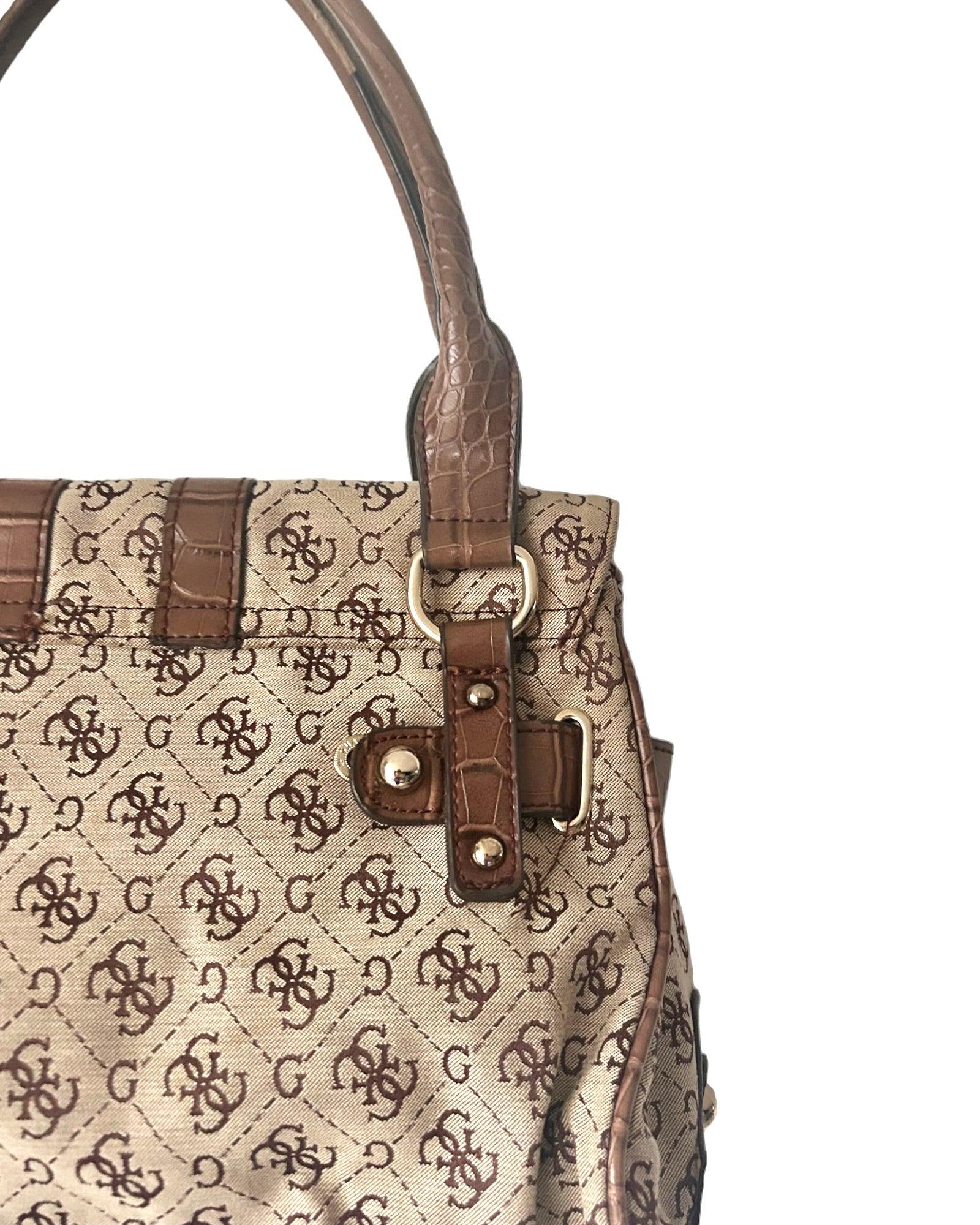 GUESS Reveal Large Brown Tote Business Bag Signature G Canvas Purse -  clothing & accessories - by owner - apparel sale...