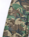 Y2K grunge streetwear military cargo pants with camo pattern and relaxed fit.