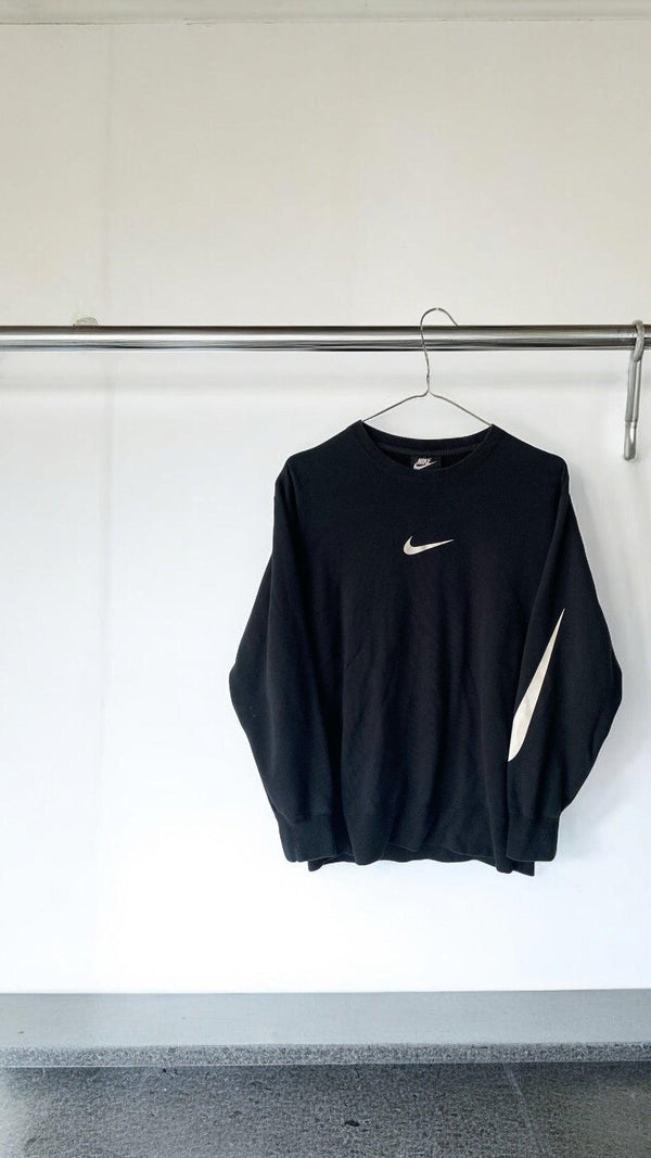 Vintage Nike Centre Swoosh Sweater Size S by Nike - SWEATER available on lyonsway.com for 65.00 . Perfect for BLACK, NIKE, S, SIZE S, €55-€75 .