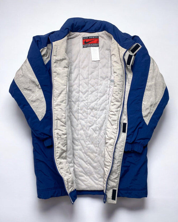 Vintage Nike Premier Jacket Size M Swoosh by Nike - jacket available on lyonsway.com for 75.00 . Perfect for BABY BLUE,BLUE,DARK BLUE,NIKE,€55-€75 .