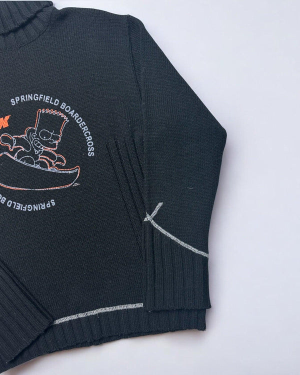 Vintage Simpson Turtleneck Sweater Size M by The Simpsons - JUMPER available on lyonsway.com for 45.00 . Perfect for BLACK,M,SIZE M .