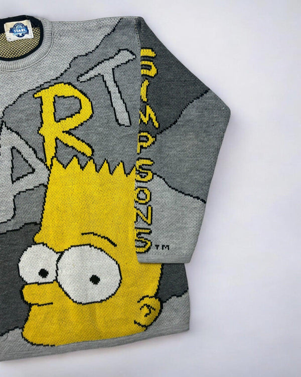 Vintage Simpsons Sweater Size L Knitted Jumper by The Simpsons - SWEATER available on lyonsway.com for 160.00 . Perfect for ABOVE €125,bart simpson,L,SIMPSONS,size L,THE SIMPSONS,ULTRA RARE .