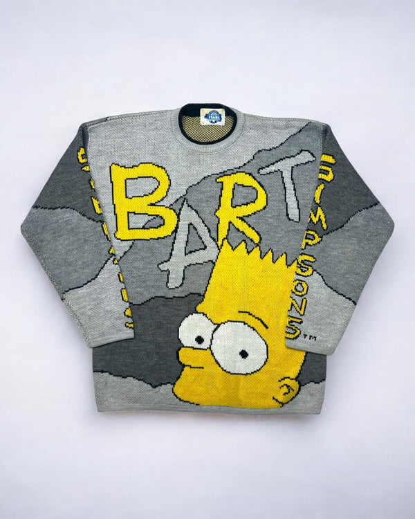 Vintage Simpsons Sweater Size L Knitted Jumper by The Simpsons - SWEATER available on lyonsway.com for 160.00 . Perfect for ABOVE €125,bart simpson,L,SIMPSONS,size L,THE SIMPSONS,ULTRA RARE .