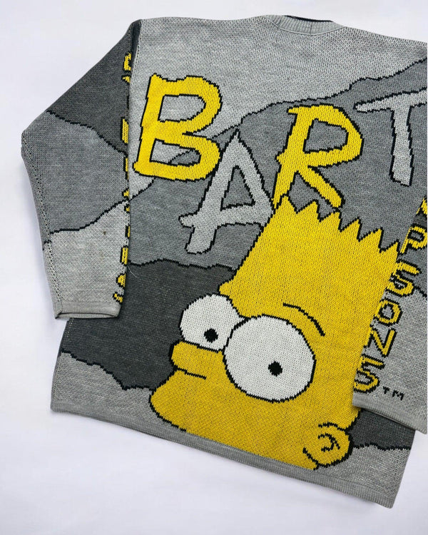 Vintage Simpsons Sweater Size L Knitted Jumper by The Simpsons - SWEATER available on lyonsway.com for 160.00 . Perfect for ABOVE €125,bart simpson,L,SIMPSONS,size L,THE SIMPSONS,ULTRA RARE .