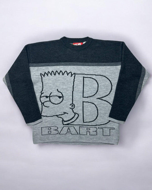 Vintage Simpsons Sweater Size L by The Simpsons - KNITWEAR available on lyonsway.com for 120.00 . Perfect for bart simpson,GREY,L,SIMPSONS,size L,THE SIMPSONS,ULTRA RARE,€100-€125 .