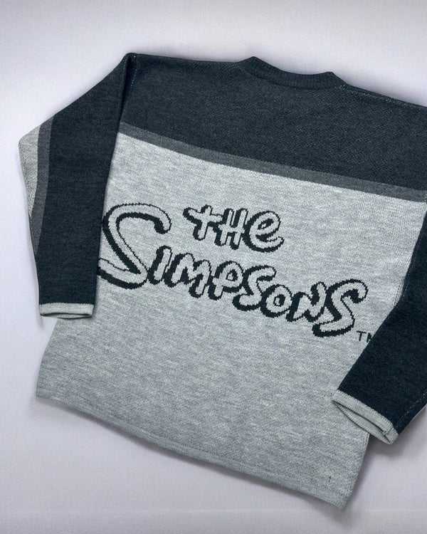 Vintage Simpsons Sweater Size L by The Simpsons - KNITWEAR available on lyonsway.com for 120.00 . Perfect for bart simpson,GREY,L,SIMPSONS,size L,THE SIMPSONS,ULTRA RARE,€100-€125 .