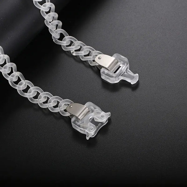 Y2K Buckle Men's Bracelet by Lyons way | Online Handpicked Vintage Clothing Store - available on lyonsway.com for 21.83 . Perfect for accessories,chain bracelet,chain necklace,clear buckle men's chain necklace,for him,gift,jewelry .