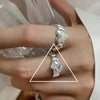 Y2K Crystal Heart Open Rings by Lyons way | Online Handpicked Vintage Clothing Store - available on lyonsway.com for 11.40 . Perfect for accessories,aesthetic,heart,jewelry,love,rings .