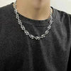 Y2K Gothic Stainless Steel Chain Necklace by Lyons way | Online Handpicked Vintage Clothing Store - available on lyonsway.com for 20.49 . Perfect for accessory,gift,jewelry,necklace .