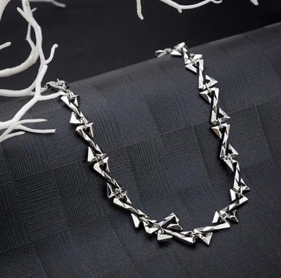 Y2K Gothic Stainless Steel Chain Necklace by Lyons way | Online Handpicked Vintage Clothing Store - available on lyonsway.com for 20.49 . Perfect for accessory,gift,jewelry,necklace .