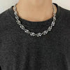 Y2K Gothic Stainless Steel Chain Necklace by Lyons way | Online Handpicked Vintage Clothing Store - available on lyonsway.com for 20.49 . Perfect for accessory,gift,jewelry,necklace .