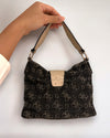 Vintage Guess Bag Black Denim Monogram Handbag Y2K