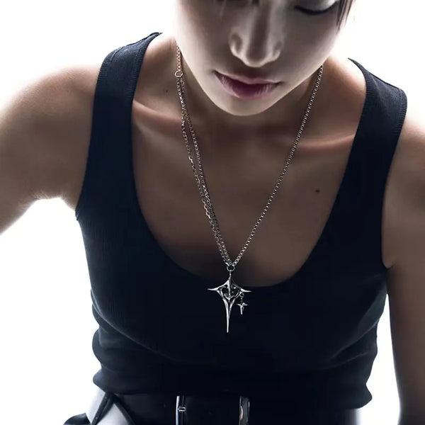 Y2K Heart Cross Necklace by Lyons way | Online Handpicked Vintage Clothing Store - available on lyonsway.com for 18.95 . Perfect for earring,jewelry,necklace .