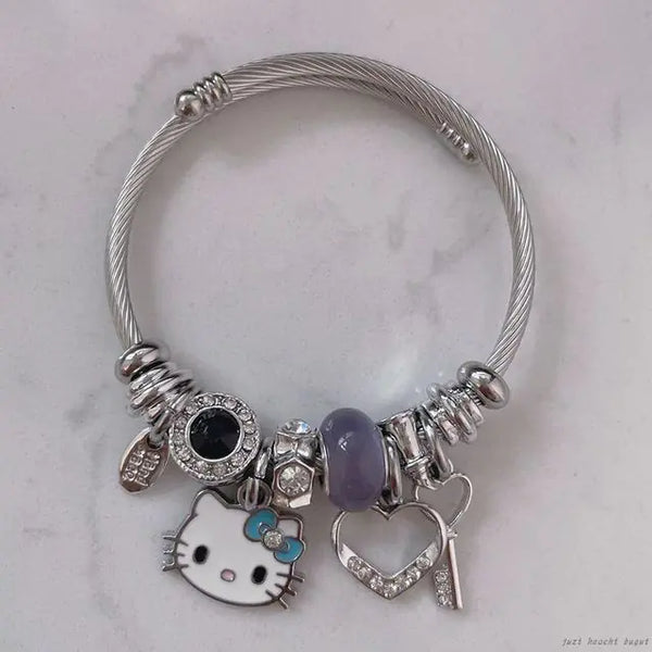 Y2K Hello Kitty Bracelet by Lyons way | Online Handpicked Vintage Clothing Store - available on lyonsway.com for 18.29 . Perfect for accessories,bracelet,gift,jewelry .