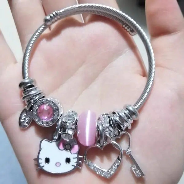 Y2K Hello Kitty Bracelet by Lyons way | Online Handpicked Vintage Clothing Store - available on lyonsway.com for 18.29 . Perfect for accessories,bracelet,gift,jewelry .