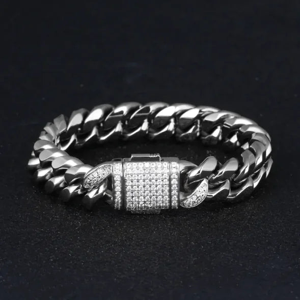 Y2K Male Titanium Steel Bracelet by Lyons way | Online Handpicked Vintage Clothing Store - available on lyonsway.com for 39.05 . Perfect for .