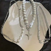 Y2K Pearl Beads Cross Necklace by Lyons way | Online Handpicked Vintage Clothing Store - available on lyonsway.com for 17.10 . Perfect for cross,jewelry,necklace,pearl .