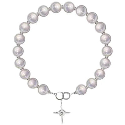Y2K Pearl Beads Cross Necklace by Lyons way | Online Handpicked Vintage Clothing Store - available on lyonsway.com for 17.10 . Perfect for cross,jewelry,necklace,pearl .