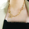 Y2K Stainless Steel Gold Toggle Star Necklace by Lyons way | Online Handpicked Vintage Clothing Store - available on lyonsway.com for 23.92 . Perfect for .