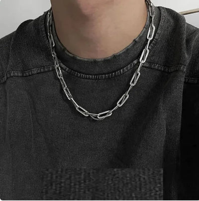 Y2K Titanium Steel Necklace for Men by Lyons way | Online Handpicked Vintage Clothing Store - available on lyonsway.com for 23.70 . Perfect for .