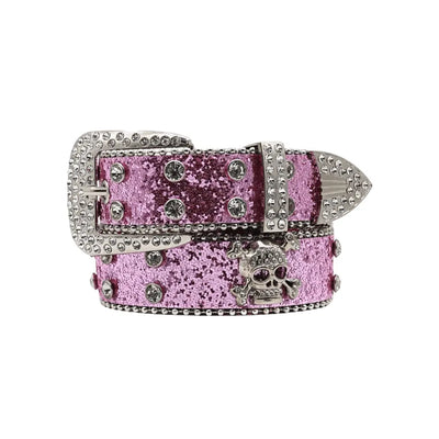 Y2K Skull Belt Pink/Black