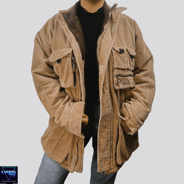 Beige Vintage Winter Dunlop Outdoor Jacket Size L