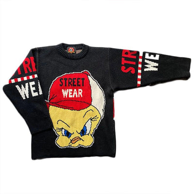 Black Looney Tunes Tweety Streetwear Sweater Size L by LOONEY TUNES - KNITWEAR available on lyonsway.com for 115.04 . Perfect for BLACK, L, LOONEY TUNES/ WARNER BROS, PROMOTION, RARE, SWEATER, TRUI, TWEETY, USA, vintage, WOL, €100-€125 .