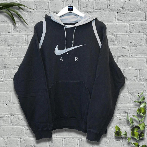 Nike air hoodie black and white online