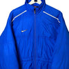 Blue Nike Swoosh Winter Jacket Size L - Lyons way | Online Handpicked Vintage Clothing Store