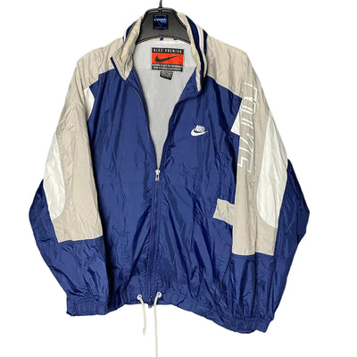 Blue Nike Windbreaker With Big Swoosh Size L by NIKE - summer jacket available on lyonsway.com for 44.95 . Perfect for BLUE, L, NIKE, €25-€55 .