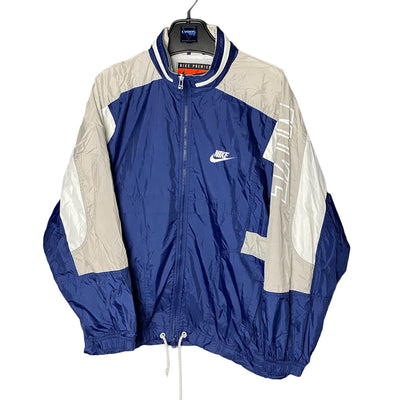 Blue Nike Windbreaker With Big Swoosh Size L by NIKE - summer jacket available on lyonsway.com for 44.95 . Perfect for BLUE, L, NIKE, €25-€55 .