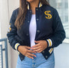 Chicago White Sox Varsity Jacket Size M Black and Yellow - Lyons way | Online Handpicked Vintage Clothing Store