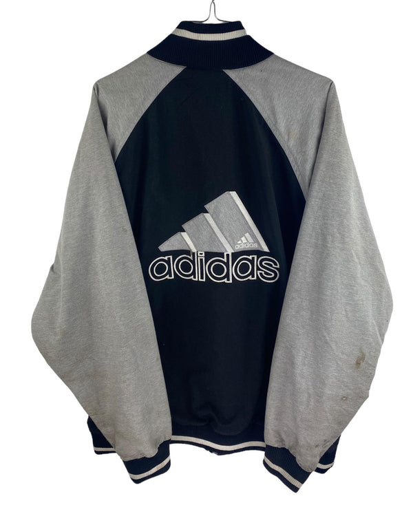 Grey Adidas Vintage Jacket Three Stripes Size L