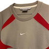 Grey Long-sleeve Nike Shirt With Centre Swoosh Size M - Lyons way | Online Handpicked Vintage Clothing Store