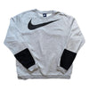 Grey Nike Big Swoosh Sweater Size L - Lyons way | Online Handpicked Vintage Clothing Store