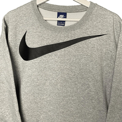 Grey Nike Big Swoosh Sweater Size L by Nike - CREWNECK available on lyonsway.com for 39.95 . Perfect for GREY, L, NIKE, SIZE L, €25-€55 .