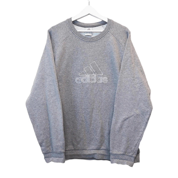 Grey Vintage Adidas sweater Size L by ADIDAS - available on lyonsway.com for 54.95 . Perfect for ADIDAS, BLACK, GREY, SALE, size L, €25-€55 .