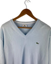 LACOSTE SWEATER V NECK SIZE L BABY BLUE - Lyons way | Online Handpicked Vintage Clothing Store