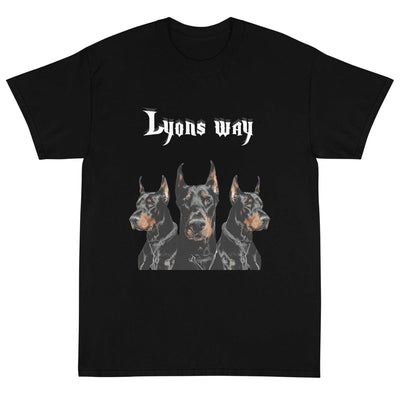 Lyons Way Doberman Graphic T-Shirt Black Vintage Bootleg Black by Lyons way - available on lyonsway.com for 22.95 . Perfect for 25-55, BLACK, LYONSWAY, SIZE L, SIZE M, SIZE S, SIZE XL .