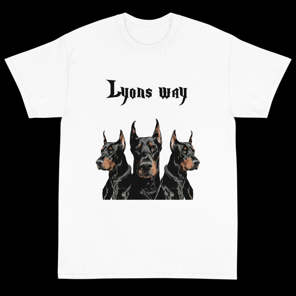 Lyons Way Vintage Bootleg Doberman Graphic T-shirt White by Lyons way - available on lyonsway.com for 29.95 . Perfect for 25-55, LYONSWAY, SIZE L, SIZE M, SIZE S, SIZE XL, WHITE .