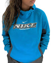 NIKE BLUE CENTRE SWOOSH BLUE HOODIE SIZE L - Lyons way | Online Handpicked Vintage Clothing Store