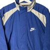 NIKE BLUE WINTER JACKET BIG SWOOSH RARE SIZE L - Lyons way | Online Handpicked Vintage Clothing Store