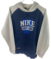 NIKE HOODIE SPELLOUT BLUE/BEIGE SIZE M - Lyons way | Online Handpicked Vintage Clothing Store