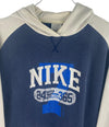 NIKE HOODIE SPELLOUT BLUE/BEIGE SIZE M - Lyons way | Online Handpicked Vintage Clothing Store