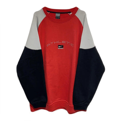 NIKE SWEATER ATHLETIC RED/GREY/BLACK IN SIZE L by Nike - CREWNECK available on lyonsway.com for 64.95 . Perfect for L, NIKE, RED, SIZE L, €55-€75 .