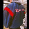 RARE YANKEES JACKET OVERSIZED BLUE RED SIZE L PUFFERJACKET - Lyons way | Online Handpicked Vintage Clothing Store